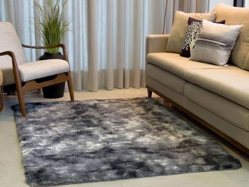 Tapete felpudo em sala moderna