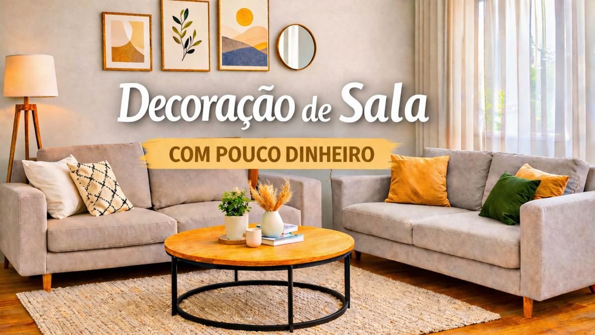 decoração de sala com pouco dinheiro simples e aconchegante