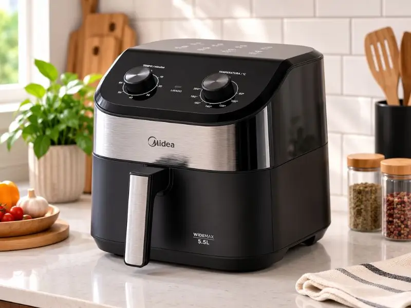 Midea Widemax, uma das melhores Air Fryers custo-benefício de 5,5 litros