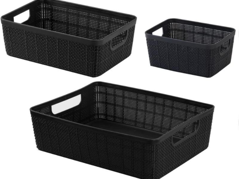 Cestos organizadores empilháveis