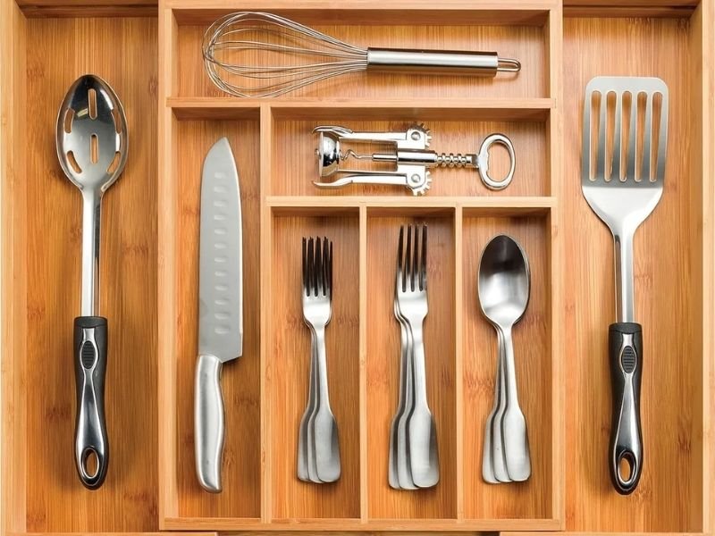 Organizador de gavetas em Bambu Ajustável