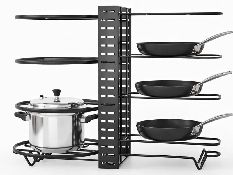 Organizador de panelas e frigideiras