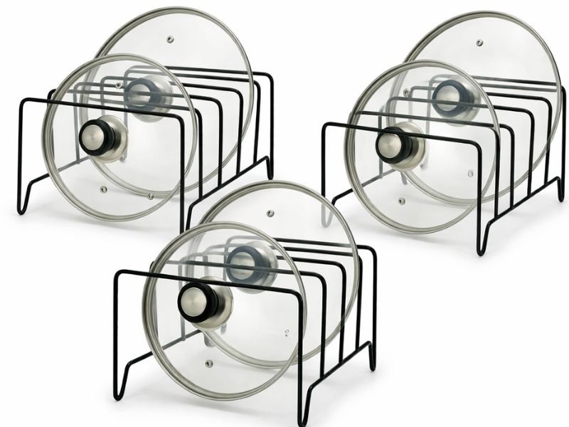 Organizador de tampas vertical