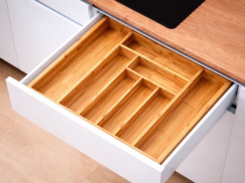 Porta-talheres grnade com espaço extra