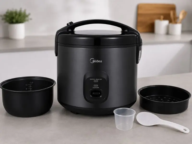 Panela de arroz elétrica Midea de 5 litros com função manter aquecido