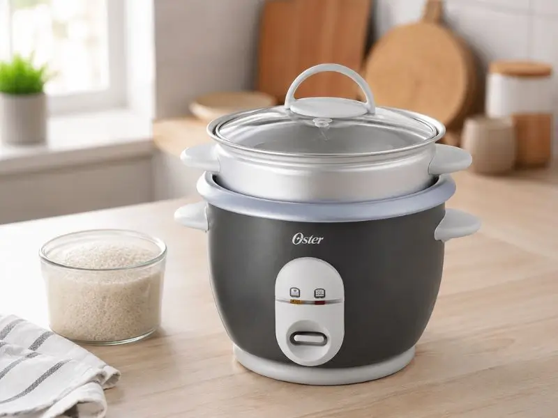 Panela elétrica Oster Facile 4722 compacta com capacidade para 3 xícaras