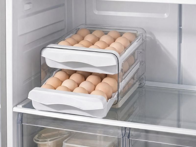 porta ovos organizador para geladeira mantendo ovos protegidos