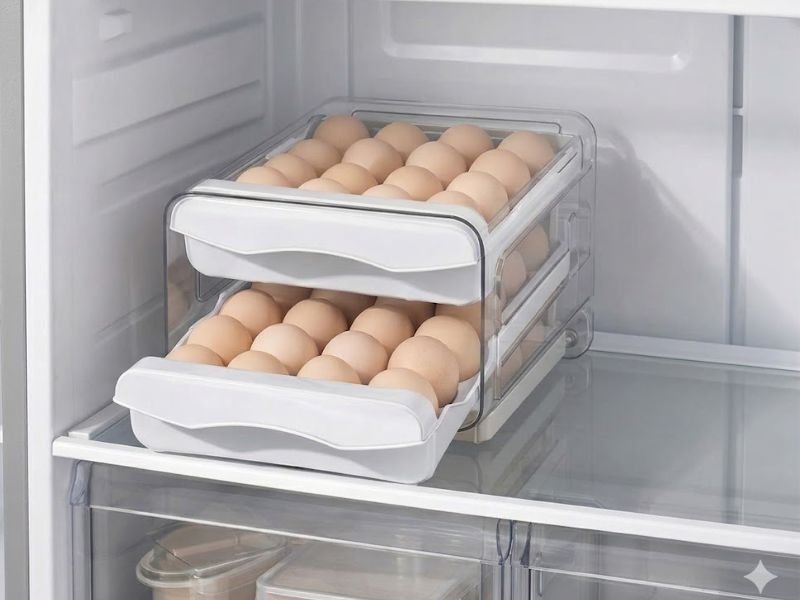 porta ovos organizador para geladeira mantendo ovos protegidos