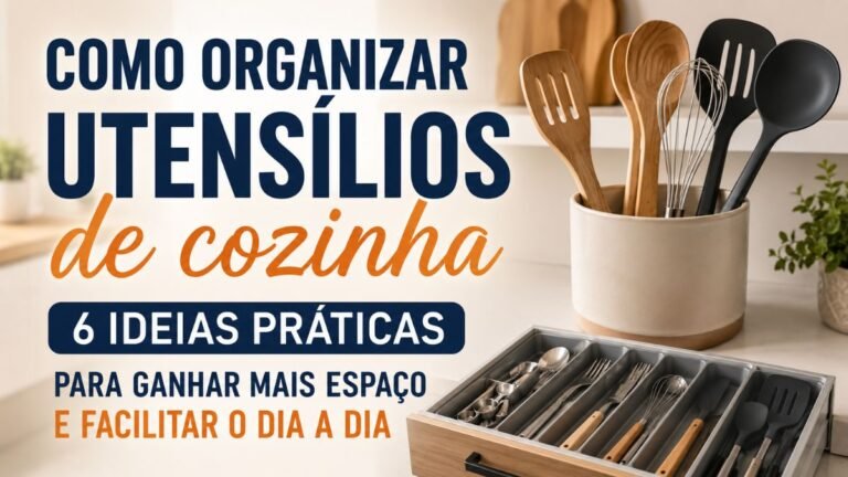 Como organizar utensílios de cozinha com gavetas organizadas e suportes funcionais