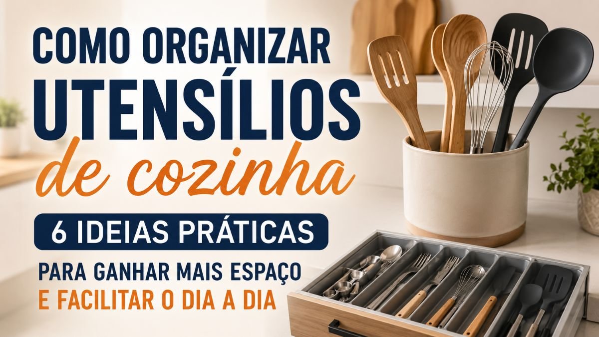 Como organizar utensílios de cozinha com gavetas organizadas e suportes funcionais