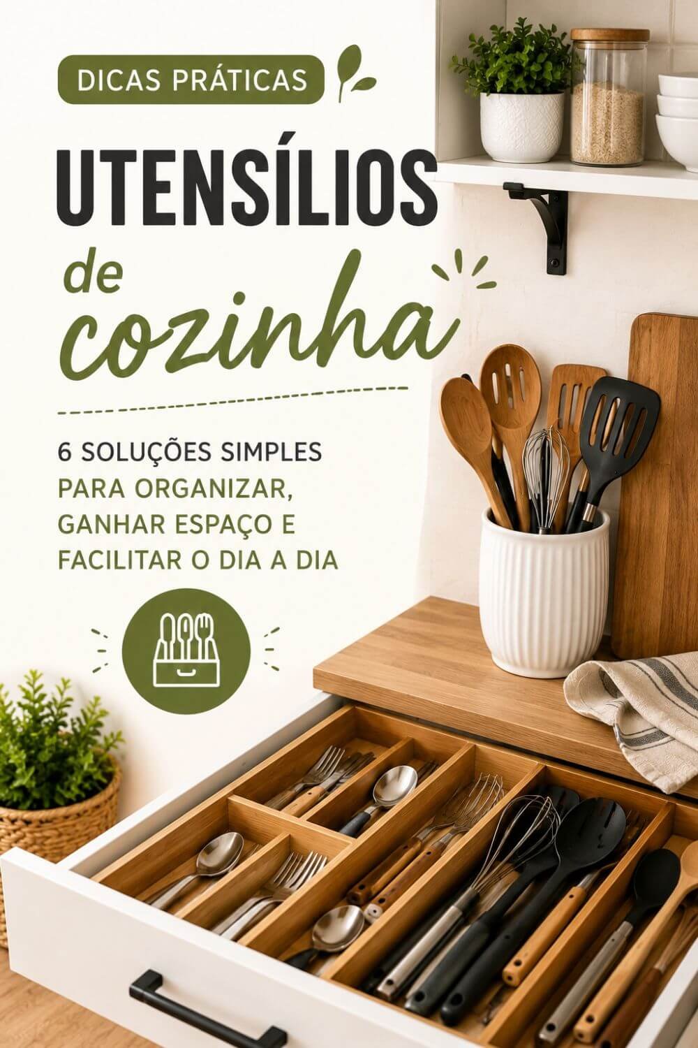 Dicas práticas para organizar utensílios de cozinha e ganhar mais espaço no dia a dia