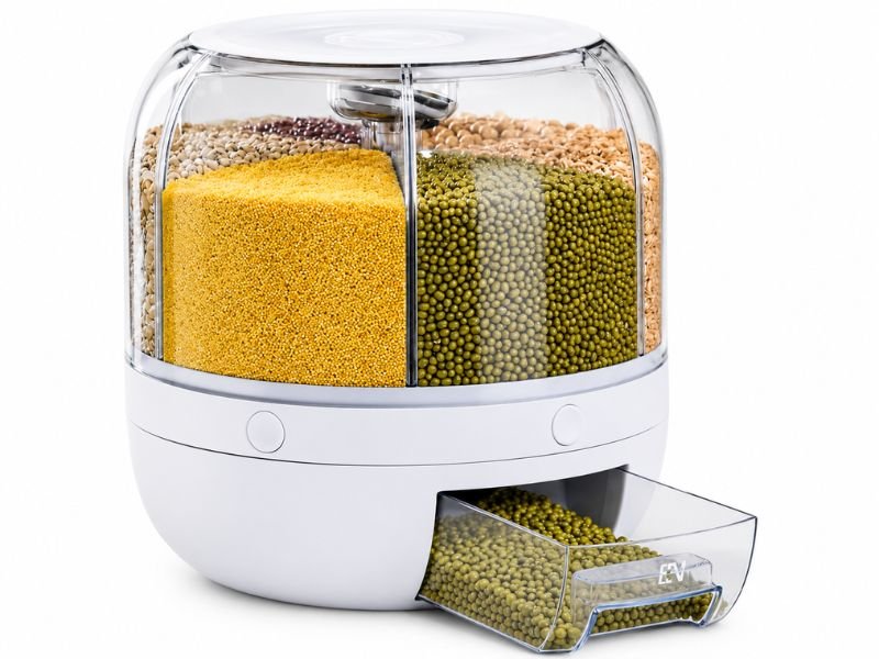 dispenser hermético para arroz e feijão