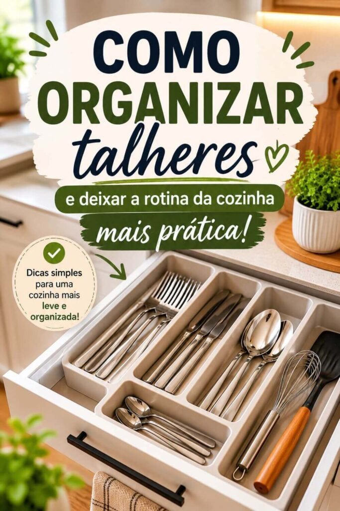 ideias simples para organizar talheres e deixar a cozinha mais prática