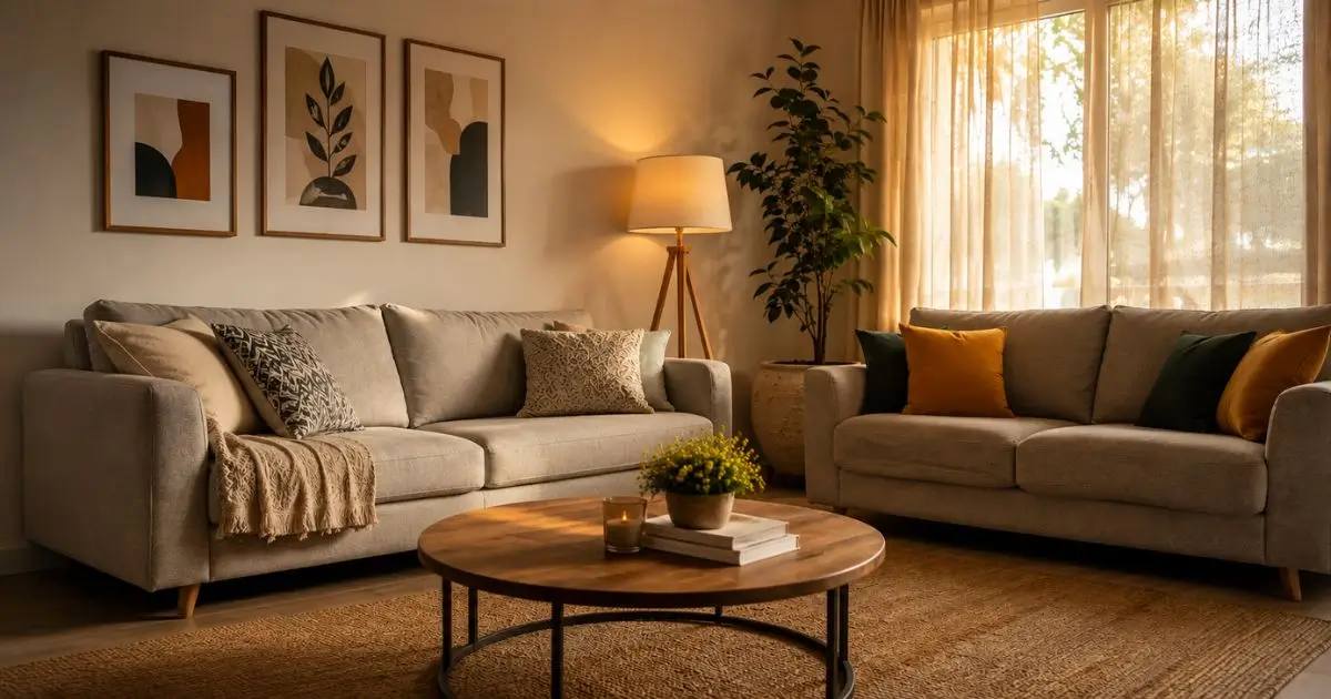Decoração de sala com pouco dinheiro em ambiente moderno e aconchegante